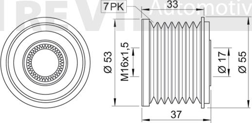 Trevi Automotive AP1060 - Шкив генератора, муфта autodnr.net