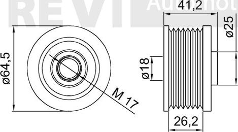 Trevi Automotive AP1107 - Ремінний шків, генератор autocars.com.ua