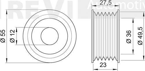 Trevi Automotive AP1161 - Шкив генератора, муфта autodnr.net