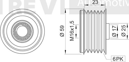 Trevi Automotive AP1163 - Шкив генератора, муфта autodnr.net