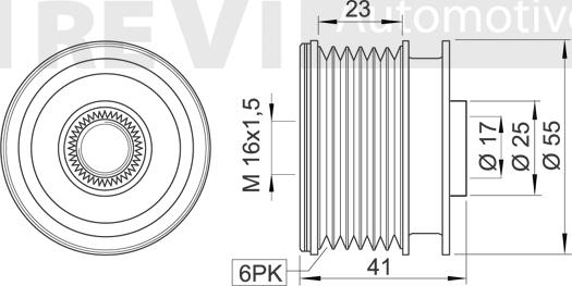 Trevi Automotive AP1172 - Шкив генератора, муфта autodnr.net