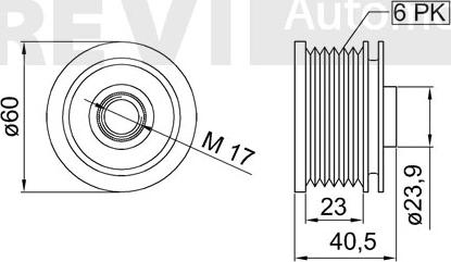 Trevi Automotive AP1199 - Ремінний шків, генератор autocars.com.ua