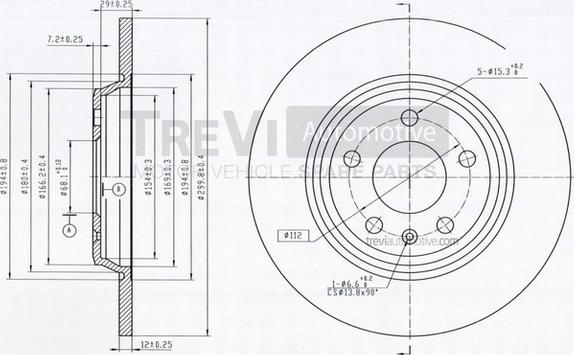 Trevi Automotive BD1083 - Гальмівний диск autocars.com.ua