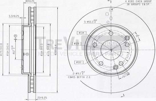 Trevi Automotive BD1139 - Гальмівний диск autocars.com.ua