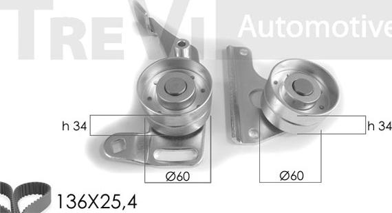 Trevi Automotive KD1003 - Комплект ременя ГРМ autocars.com.ua