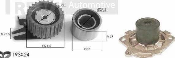 Trevi Automotive KD1004HP - Водяной насос + комплект зубчатого ремня autodnr.net