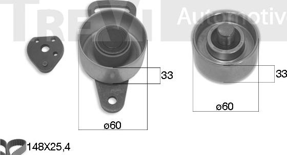 Trevi Automotive KD1012 - Комплект ременя ГРМ autocars.com.ua