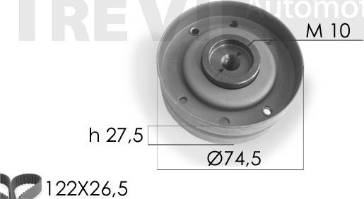 Trevi Automotive KD1061 - Комплект ремня ГРМ autodnr.net