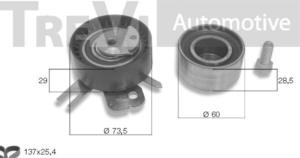 Trevi Automotive KD1070 - Комплект ременя ГРМ autocars.com.ua