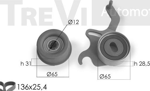 Trevi Automotive KD1074 - Комплект ременя ГРМ autocars.com.ua