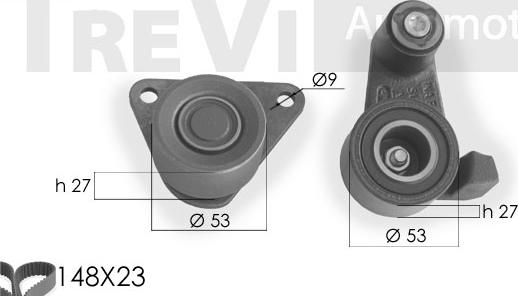 Trevi Automotive KD1083 - Комплект ременя ГРМ autocars.com.ua