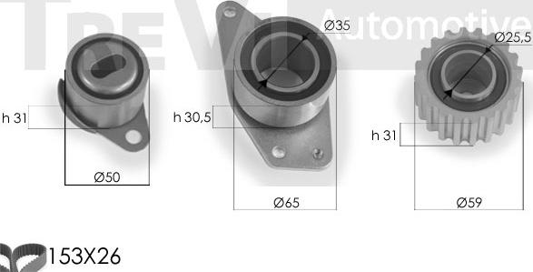 Trevi Automotive KD1094 - Комплект ремня ГРМ autodnr.net