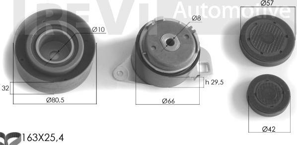 Trevi Automotive KD1099 - Комплект ременя ГРМ autocars.com.ua