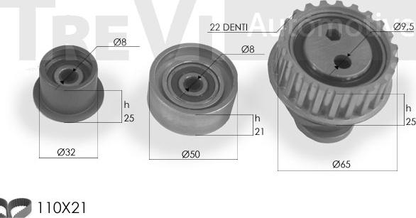 Trevi Automotive KD1115 - Комплект ременя ГРМ autocars.com.ua