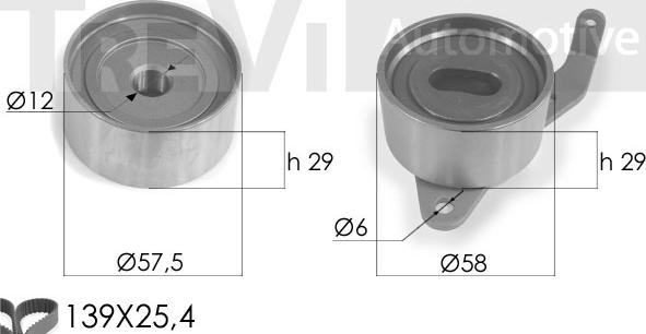 Trevi Automotive KD1134 - Комплект ременя ГРМ autocars.com.ua