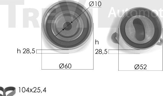 Trevi Automotive KD1149 - Комплект ременя ГРМ autocars.com.ua