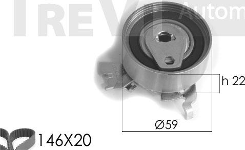 Trevi Automotive KD1169 - Комплект ремня ГРМ autodnr.net