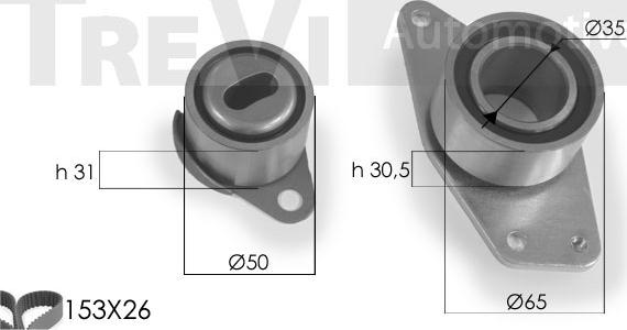 Trevi Automotive KD1172 - Комплект ременя ГРМ autocars.com.ua