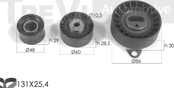 Trevi Automotive KD1181 - Комплект ременя ГРМ autocars.com.ua