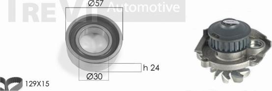 Trevi Automotive KD1209HP - Водяний насос + комплект зубчатого ременя autocars.com.ua