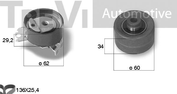 Trevi Automotive KD1210 - Комплект ременя ГРМ autocars.com.ua