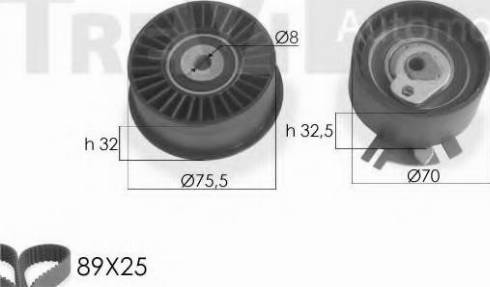 Trevi Automotive KD1222 - Комплект ременя ГРМ autocars.com.ua