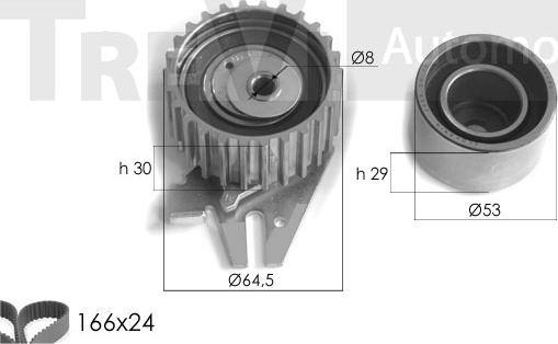 Trevi Automotive KD1223 - Комплект ременя ГРМ autocars.com.ua