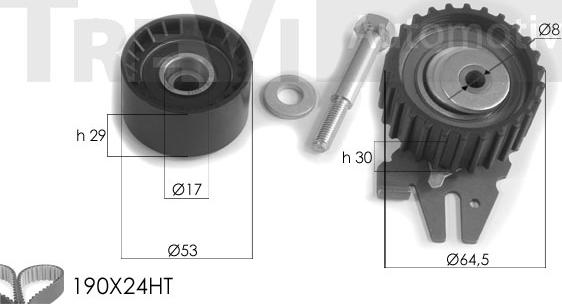 Trevi Automotive KD1231 - Комплект ременя ГРМ autocars.com.ua