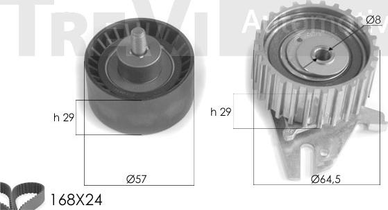 Trevi Automotive KD1232 - Комплект ременя ГРМ autocars.com.ua