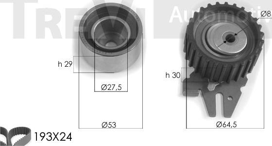 Trevi Automotive KD1233 - Комплект ременя ГРМ autocars.com.ua