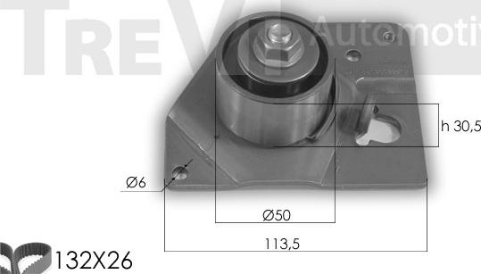 Trevi Automotive KD1273 - Комплект ременя ГРМ autocars.com.ua