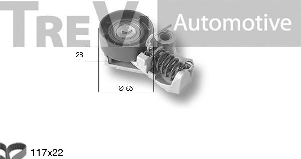 Trevi Automotive KD1278 - Комплект ремня ГРМ autodnr.net