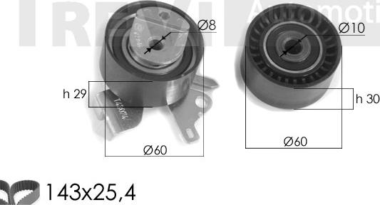 Trevi Automotive KD1284 - Комплект ременя ГРМ autocars.com.ua