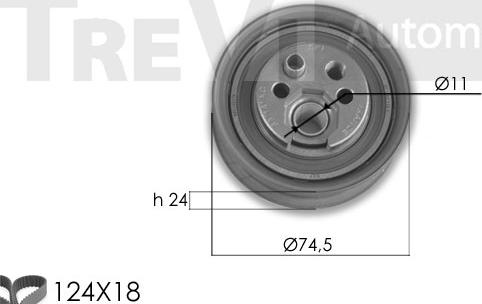 Trevi Automotive KD1291 - Комплект ременя ГРМ autocars.com.ua