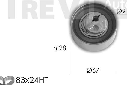 Trevi Automotive KD1299 - Комплект ременя ГРМ autocars.com.ua