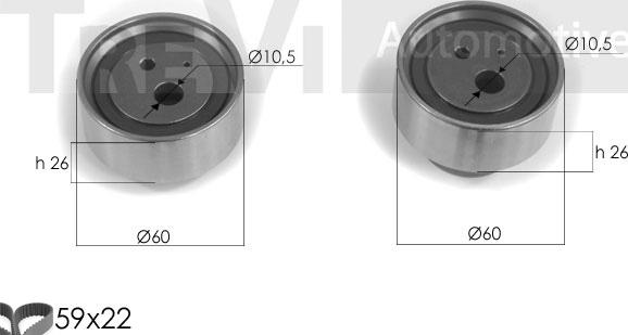 Trevi Automotive KD1307 - Комплект ременя ГРМ autocars.com.ua