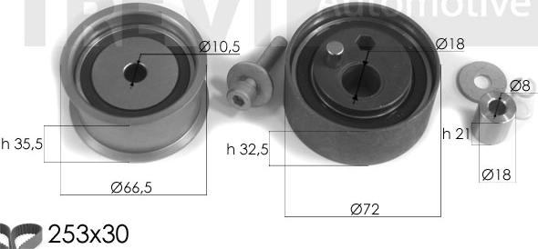 Trevi Automotive KD1326 - Комплект ременя ГРМ autocars.com.ua