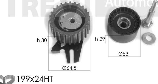 Trevi Automotive KD1331 - Комплект ременя ГРМ autocars.com.ua