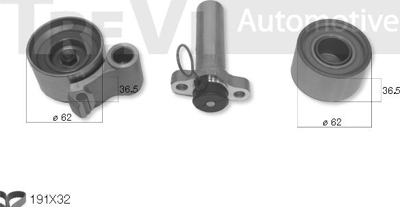 Trevi Automotive KD1341 - Комплект ременя ГРМ autocars.com.ua