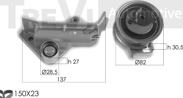 Trevi Automotive KD1347 - Комплект ременя ГРМ autocars.com.ua