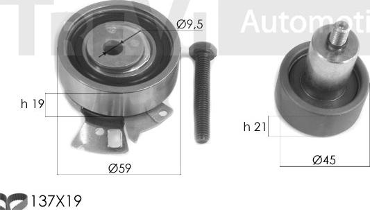 Trevi Automotive KD1354 - Комплект ременя ГРМ autocars.com.ua