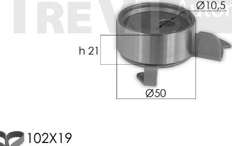 Trevi Automotive KD1356 - Комплект ременя ГРМ autocars.com.ua