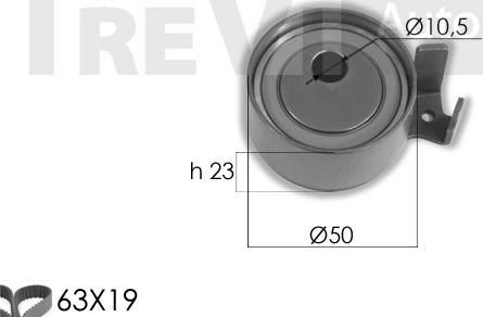 Trevi Automotive KD1358 - Комплект ременя ГРМ autocars.com.ua