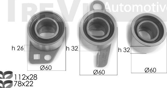 Trevi Automotive KD1368 - Комплект ременя ГРМ autocars.com.ua