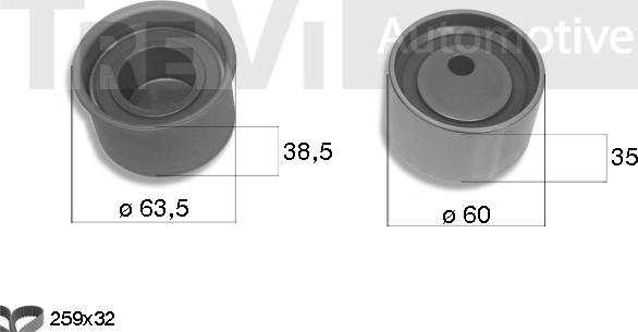 Trevi Automotive KD1376 - Комплект ременя ГРМ autocars.com.ua