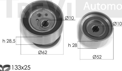 Trevi Automotive KD1378 - Комплект ременя ГРМ autocars.com.ua