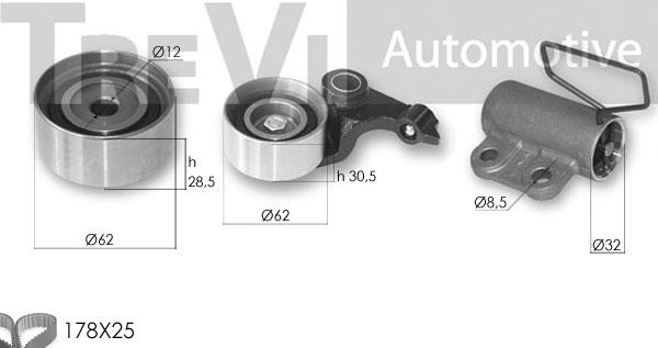 Trevi Automotive KD1388 - Комплект ремня ГРМ autodnr.net