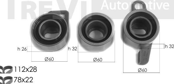 Trevi Automotive KD1389 - Комплект ременя ГРМ autocars.com.ua