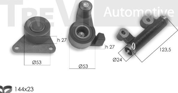 Trevi Automotive KD1415 - Комплект ременя ГРМ autocars.com.ua