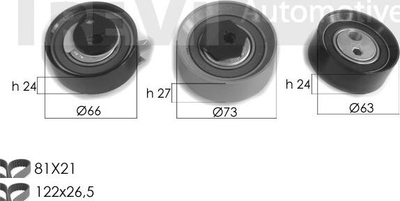 Trevi Automotive KD1417 - Комплект ремня ГРМ autodnr.net